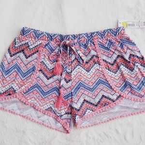 Pink and Blue Brushed Jersey Shorts